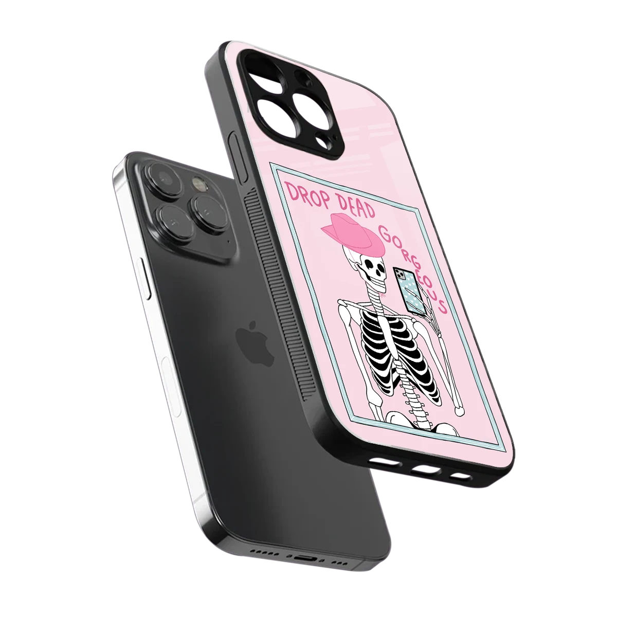 Drop Dead Gorgeous sleek iphone 16 pro max cover with tempered glass back and TPU edges