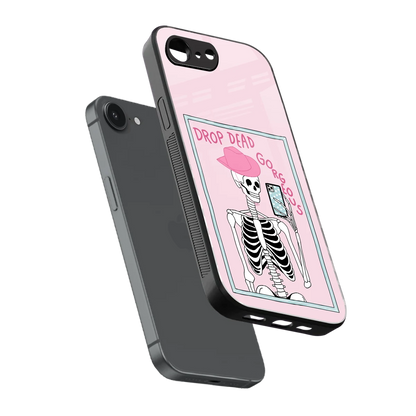 Drop Dead Gorgeous sleek iphone 16e cover with tempered glass back and TPU edges