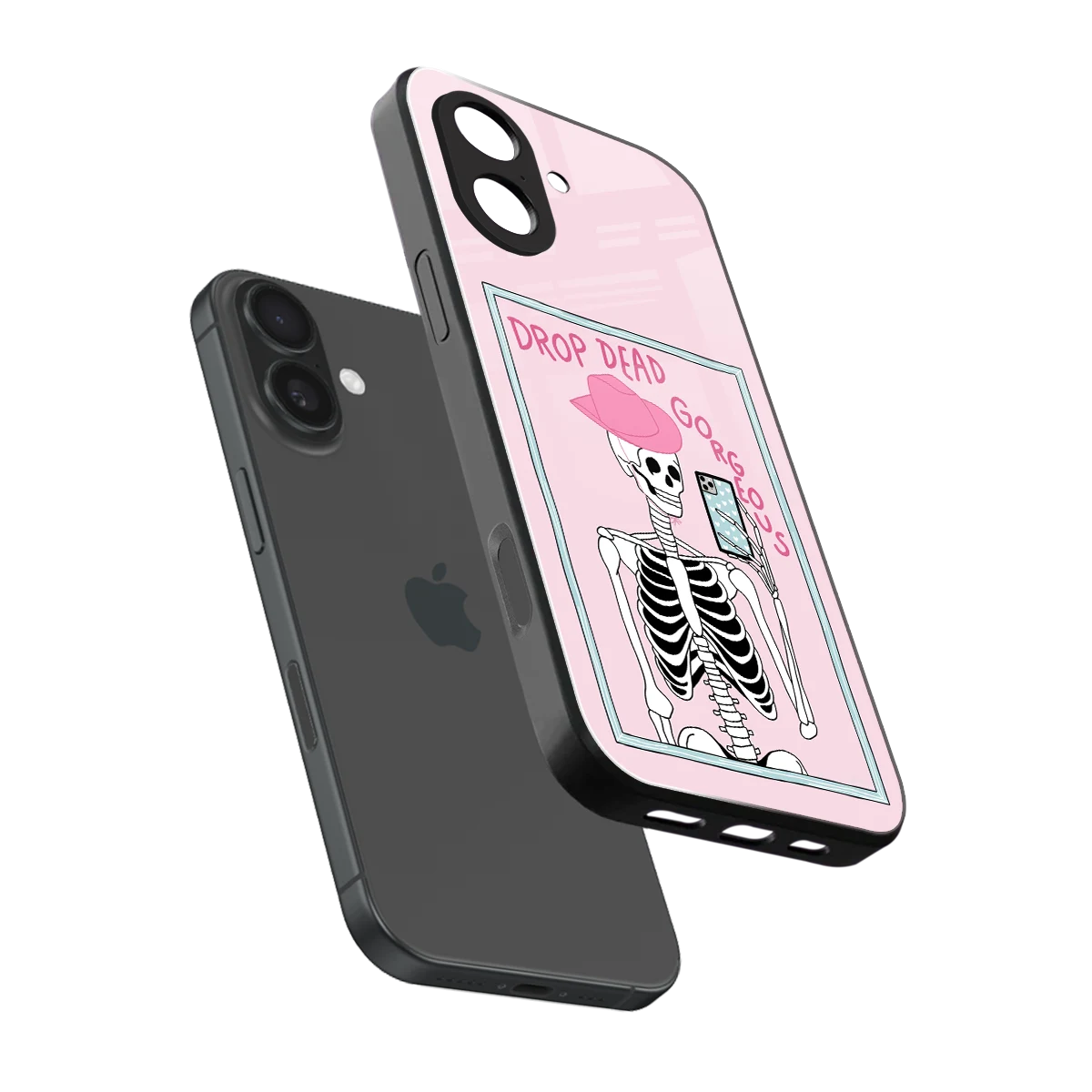 Drop Dead Gorgeous sleek iphone 17 cover with tempered glass back and TPU edges