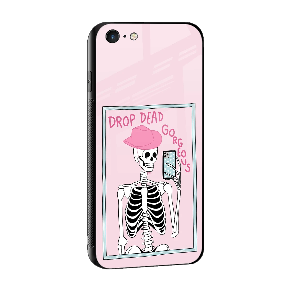 Drop Dead Gorgeous sleek iphone 6s cover with tempered glass back and TPU edges