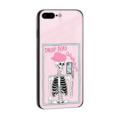Drop Dead Gorgeous sleek iphone 7 plus cover with tempered glass back and TPU edges