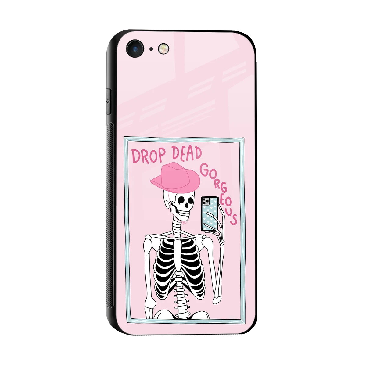 Drop Dead Gorgeous sleek iphone 7 cover with tempered glass back and TPU edges