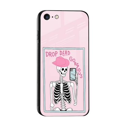 Drop Dead Gorgeous sleek iphone 7 cover with tempered glass back and TPU edges