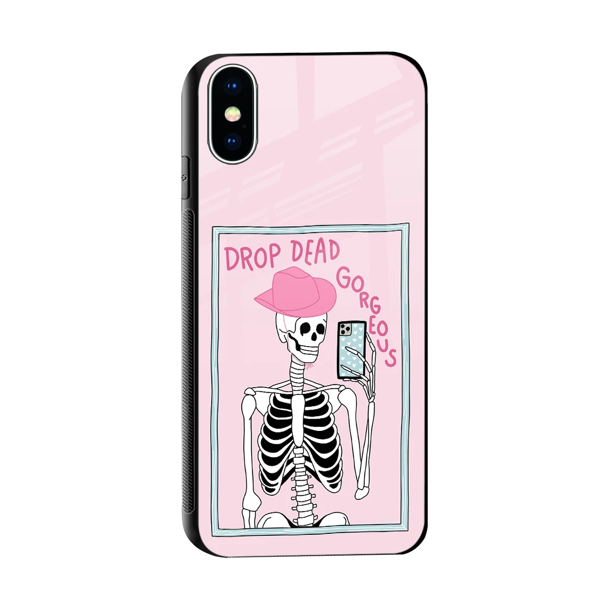 Drop Dead Gorgeous sleek iphone x cover with tempered glass back and TPU edges