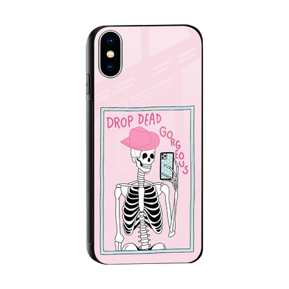 Drop Dead Gorgeous sleek iphone x cover with tempered glass back and TPU edges