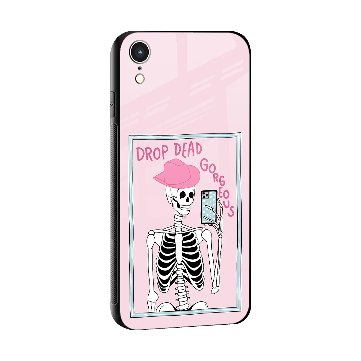 Drop Dead Gorgeous sleek iphone xr cover with tempered glass back and TPU edges