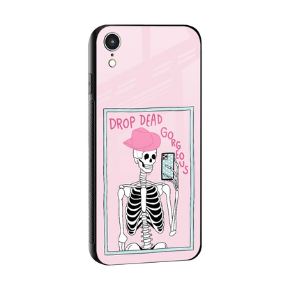 Drop Dead Gorgeous sleek iphone xr cover with tempered glass back and TPU edges