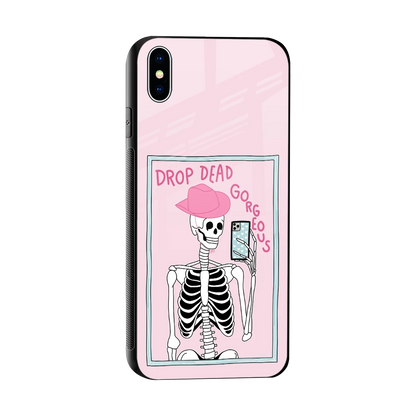 Drop Dead Gorgeous sleek iphone xs max cover with tempered glass back and TPU edges