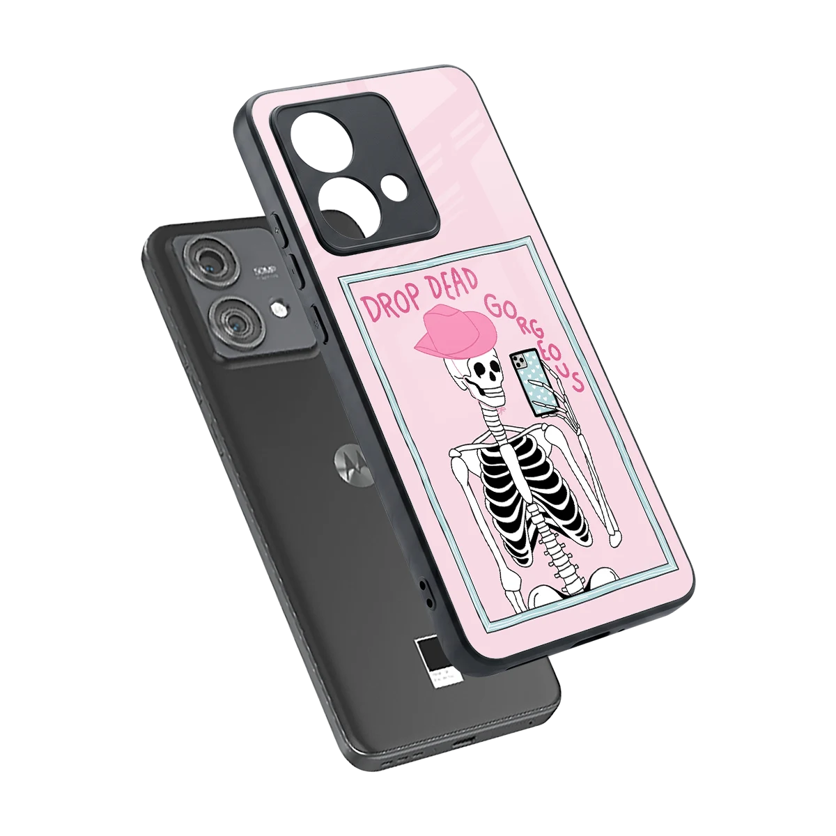 Drop Dead Gorgeous sleek motorola edge 40 neo 5g cover with tempered glass back and TPU edges