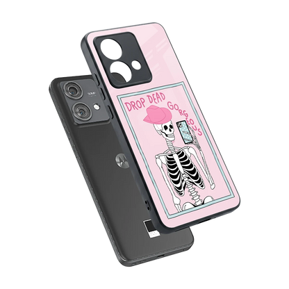 Drop Dead Gorgeous sleek motorola edge 40 neo 5g cover with tempered glass back and TPU edges