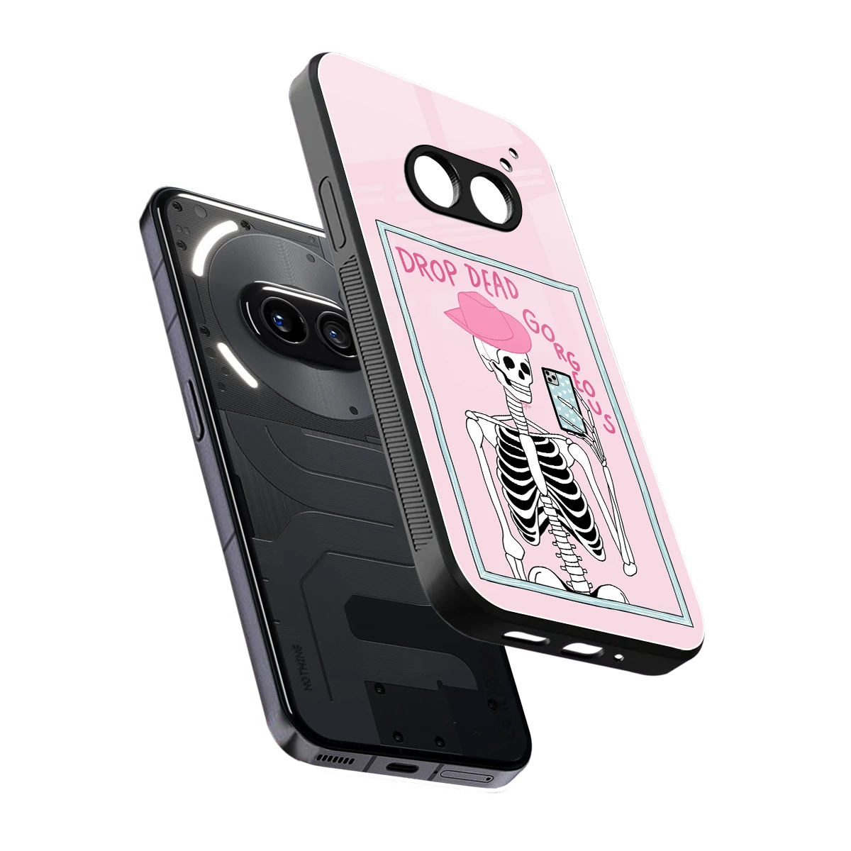 Drop Dead Gorgeous sleek nothing phone 2a cover with tempered glass back and TPU edges