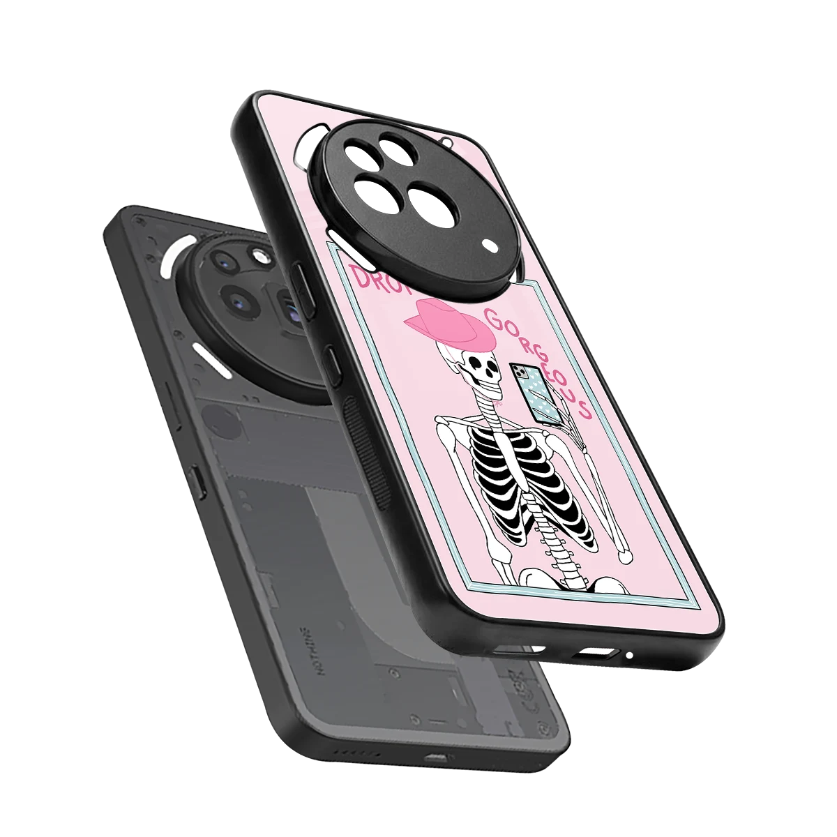 Drop Dead Gorgeous sleek nothing phone 3a pro cover with tempered glass back and TPU edges