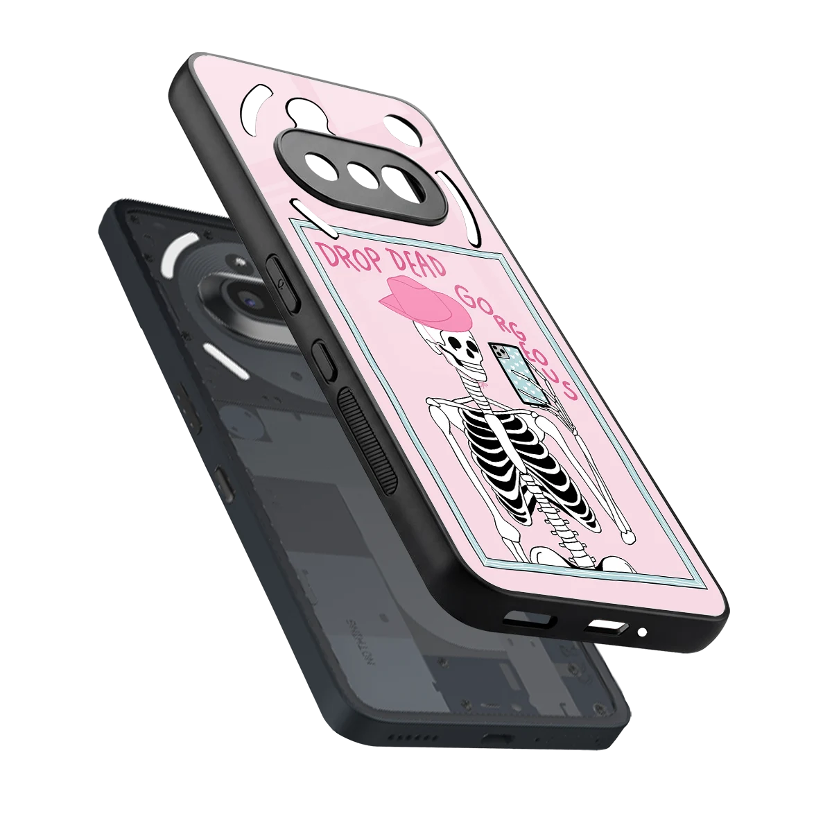 Drop Dead Gorgeous sleek nothing phone 3a cover with tempered glass back and TPU edges