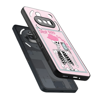 Drop Dead Gorgeous sleek nothing phone 3a cover with tempered glass back and TPU edges