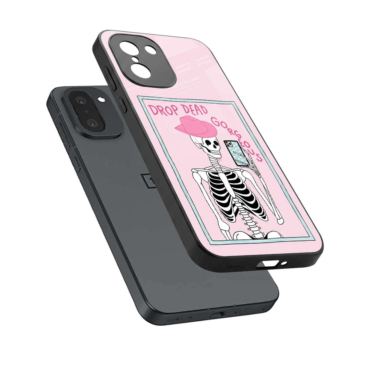 Drop Dead Gorgeous sleek oneplus 15r cover with tempered glass back and TPU edges
