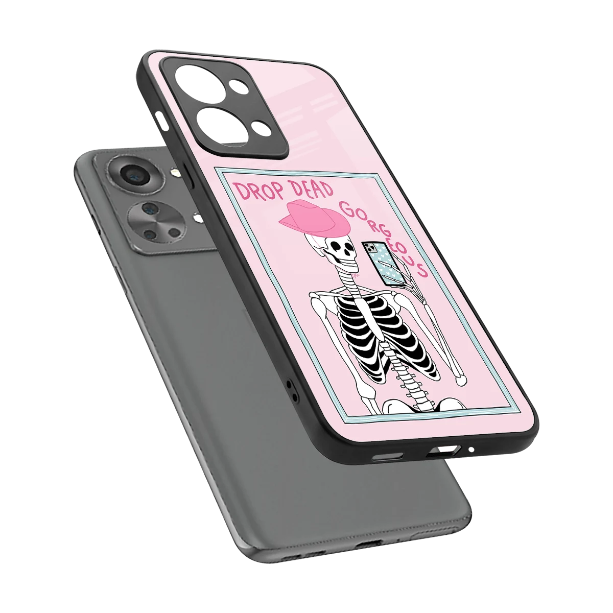 Drop Dead Gorgeous sleek oneplus nord 2t cover with tempered glass back and TPU edges