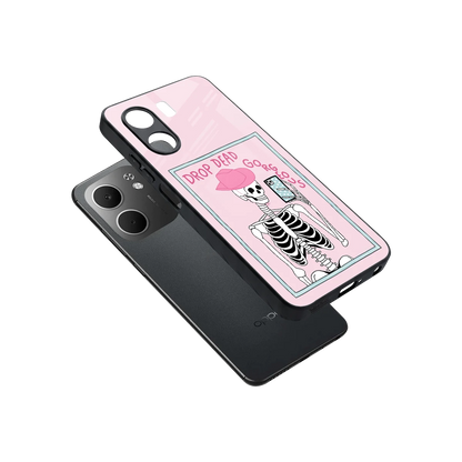 Drop Dead Gorgeous sleek oppo a5x 5g cover with tempered glass back and TPU edges