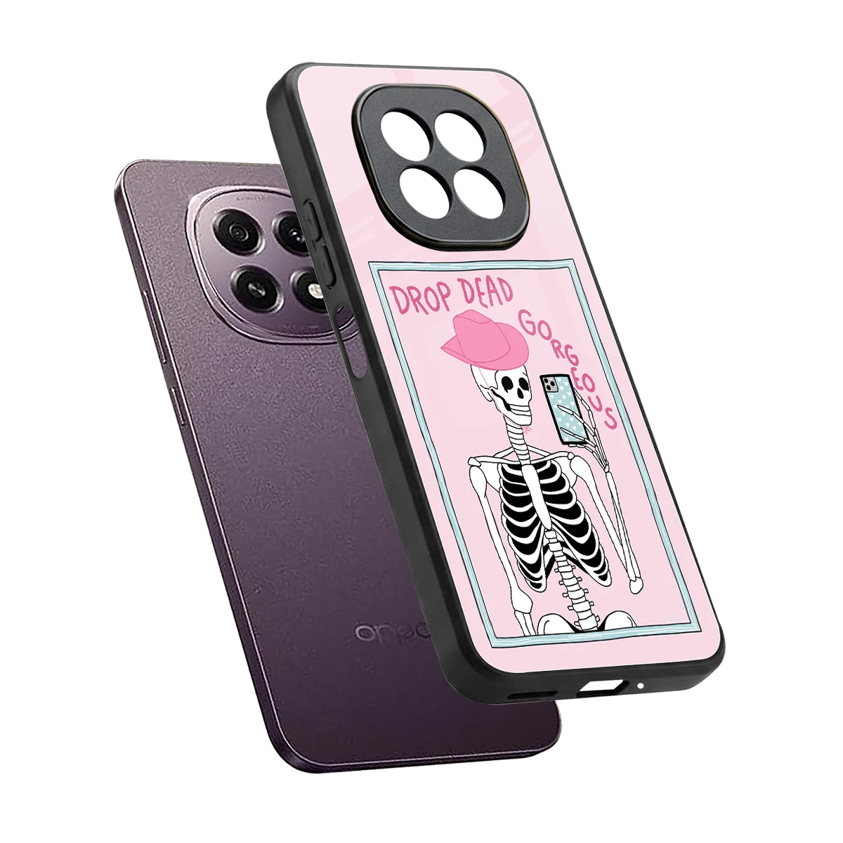 Drop Dead Gorgeous sleek oppo f29 5g cover with tempered glass back and TPU edges