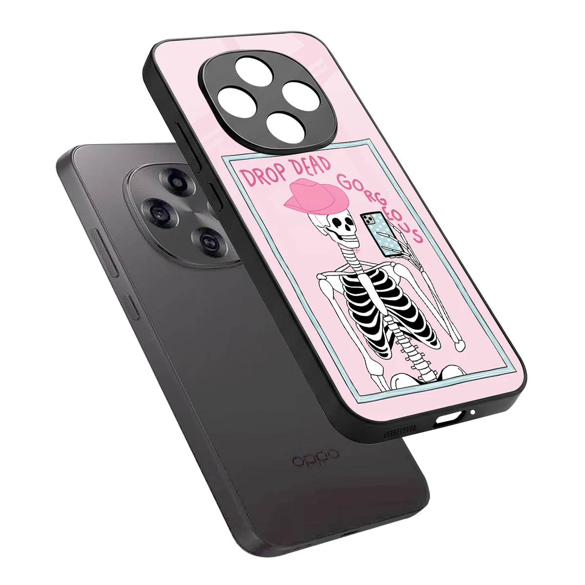 Drop Dead Gorgeous sleek oppo f31 pro 5g cover with tempered glass back and TPU edges