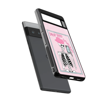 Drop Dead Gorgeous sleek google pixel 6 pro cover with tempered glass back and TPU edges