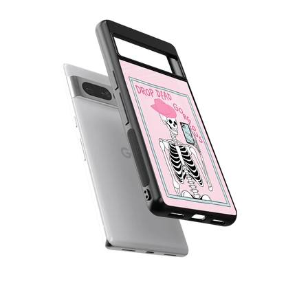 Drop Dead Gorgeous sleek google pixel 7 pro cover with tempered glass back and TPU edges