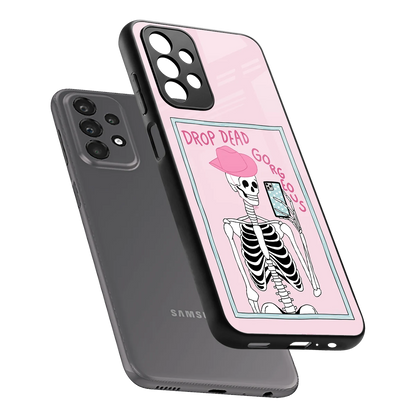 Drop Dead Gorgeous sleek samsung galaxy a23 cover with tempered glass back and TPU edges