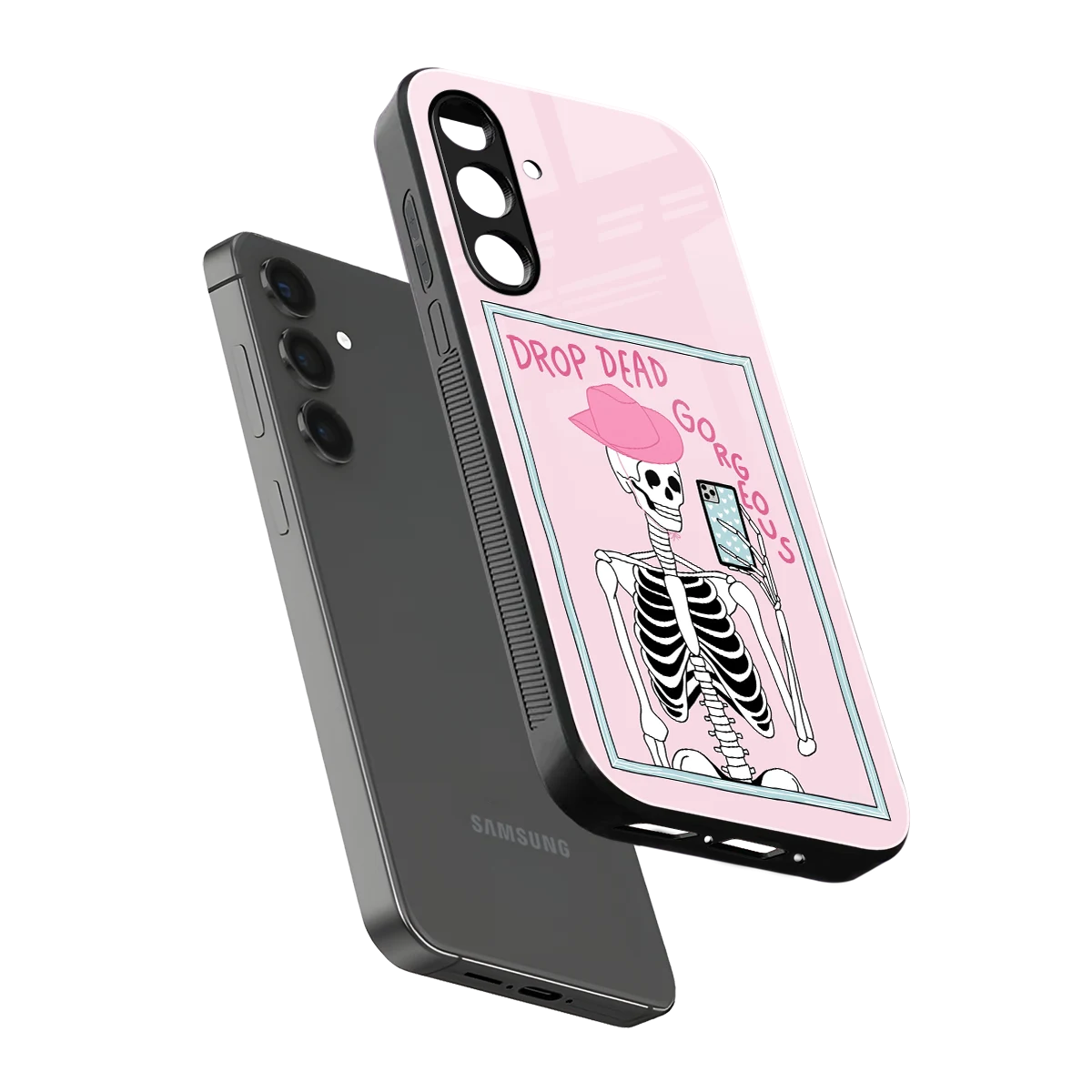 Drop Dead Gorgeous sleek samsung galaxy a55 5g cover with tempered glass back and TPU edges