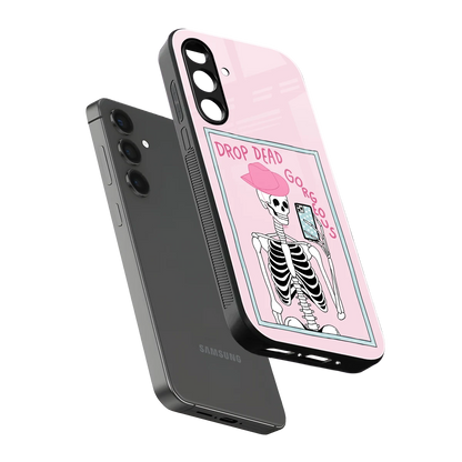 Drop Dead Gorgeous sleek samsung galaxy m55 5g cover with tempered glass back and TPU edges