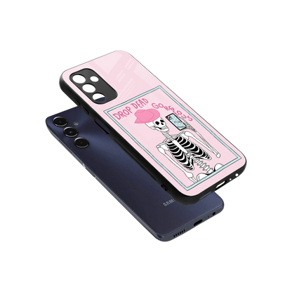 Drop Dead Gorgeous sleek samsung galaxy m14 5g cover with tempered glass back and TPU edges