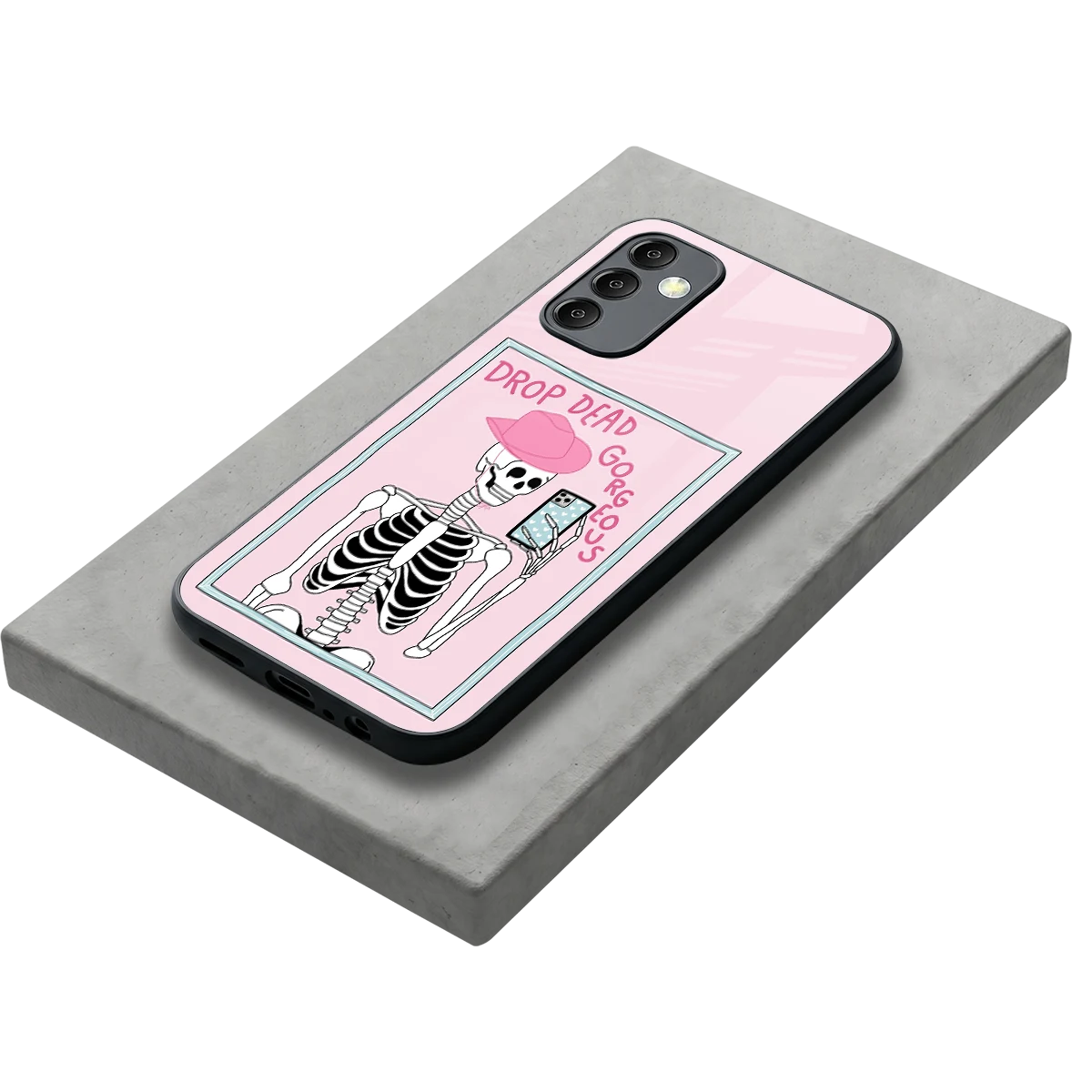 Drop Dead Gorgeous stylish phone case for samsung galaxy m14 5g | glossy glass and slim fit