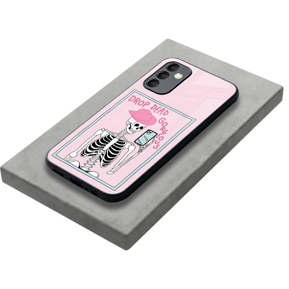 Drop Dead Gorgeous stylish phone case for samsung galaxy m14 5g | glossy glass and slim fit