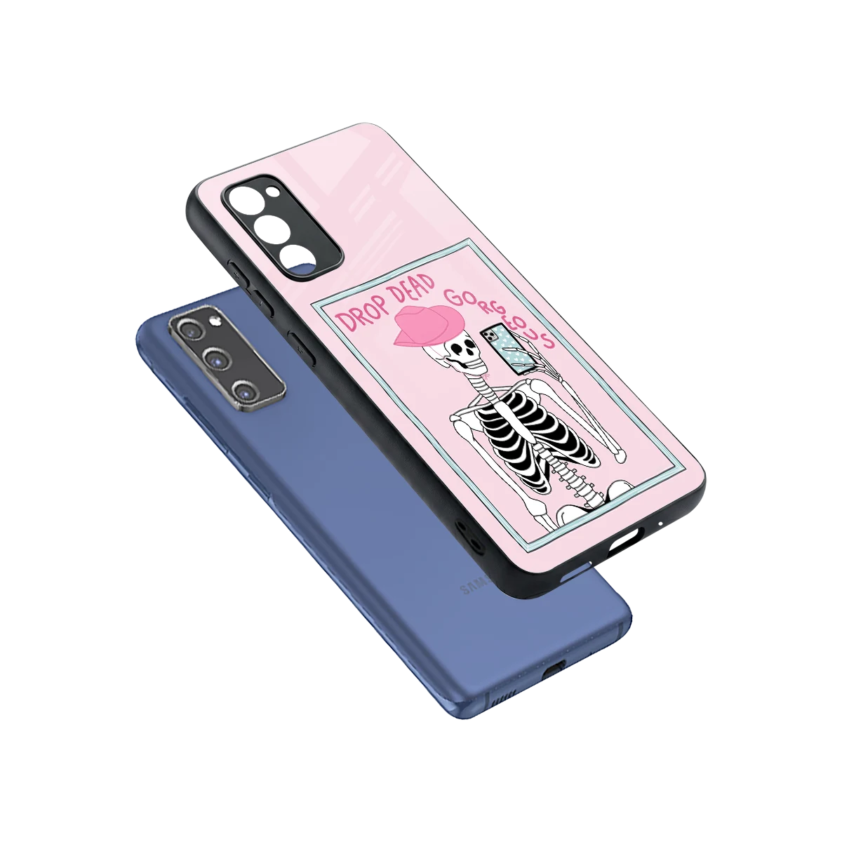 Drop Dead Gorgeous sleek samsung galaxy s20 fe cover with tempered glass back and TPU edges