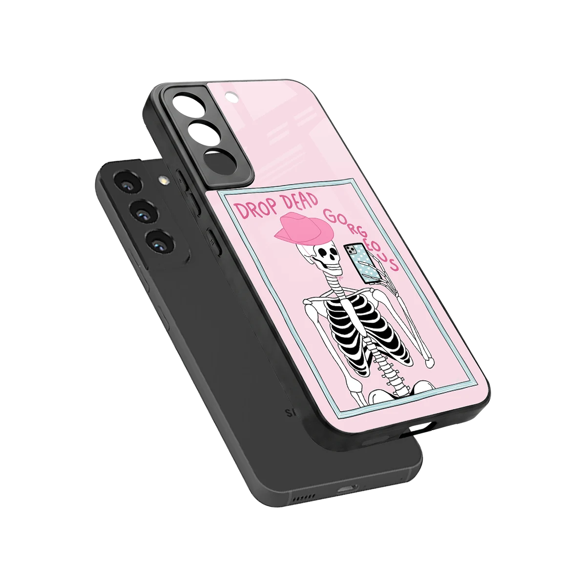 Drop Dead Gorgeous sleek samsung galaxy s22 cover with tempered glass back and TPU edges