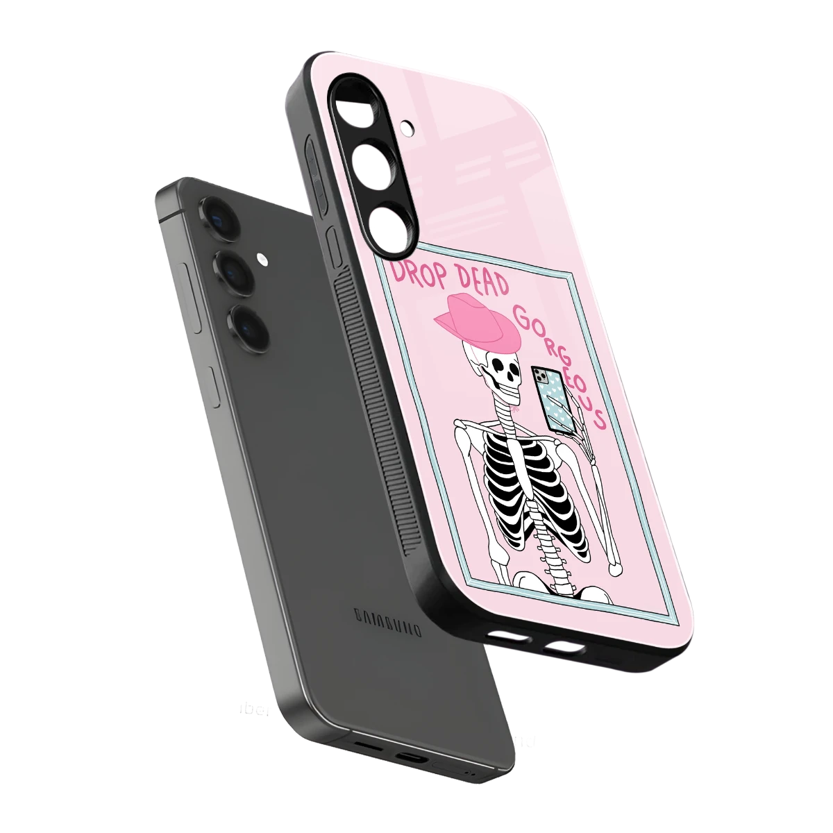 Drop Dead Gorgeous sleek samsung galaxy s24 cover with tempered glass back and TPU edges