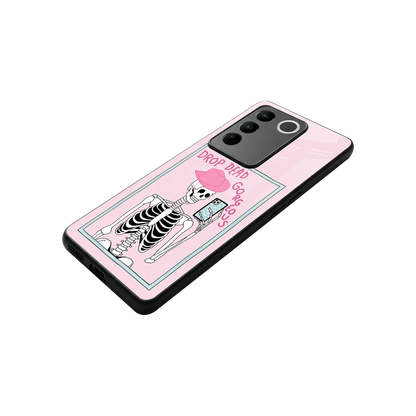 Drop Dead Gorgeous stylish phone case for vivo v27 5g | glossy glass and slim fit