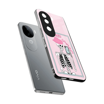 Drop Dead Gorgeous sleek vivo v40e cover with tempered glass back and TPU edges
