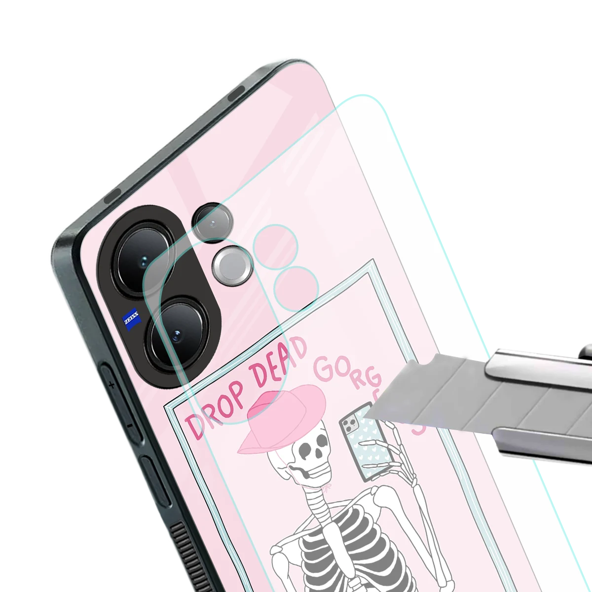 Drop Dead Gorgeous stylish phone case for vivo v60 | glossy glass and slim fit