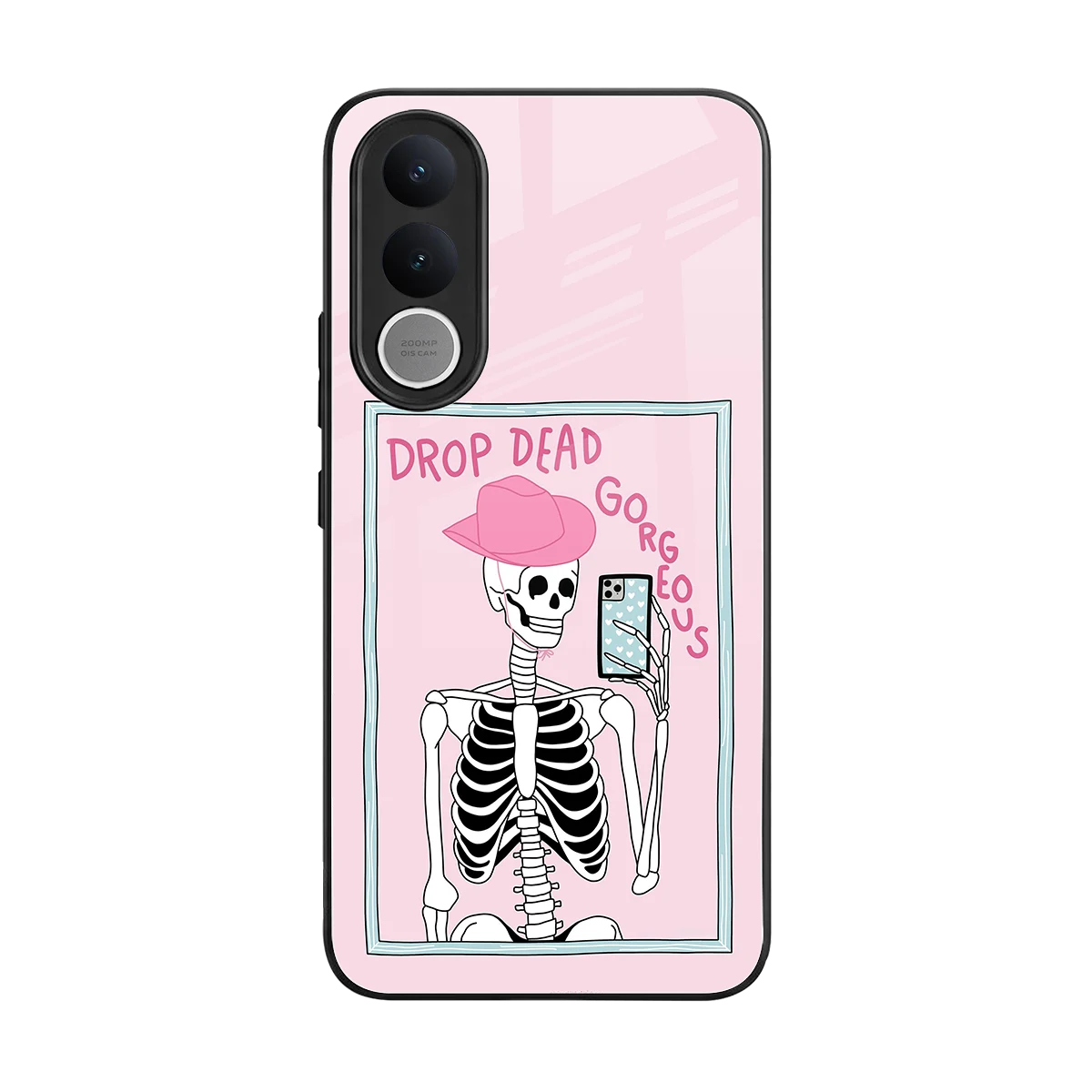 Drop Dead Gorgeous back phone cover | glass case for vivo v70 fe