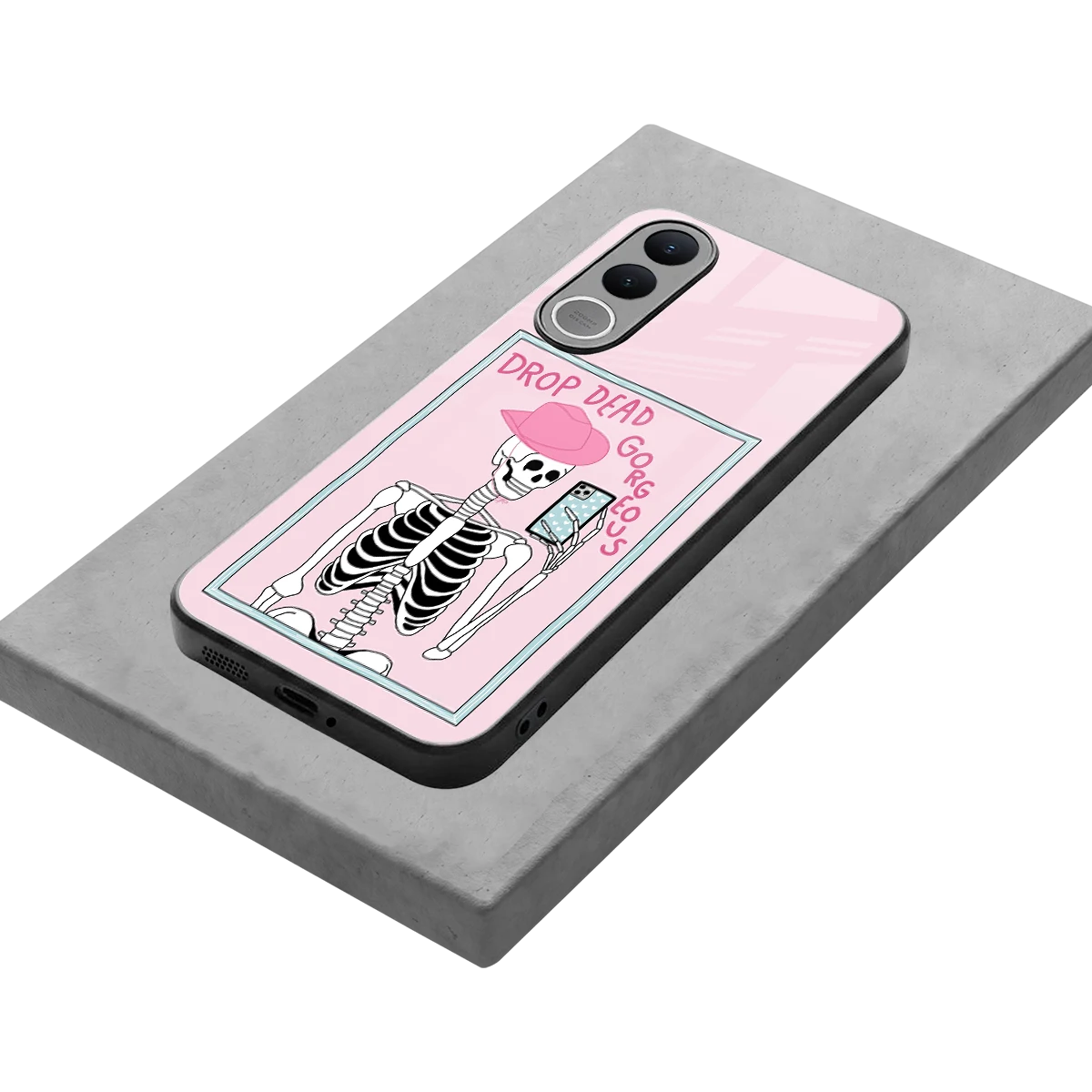 Drop Dead Gorgeous stylish phone case for vivo v70 fe | glossy glass and slim fit