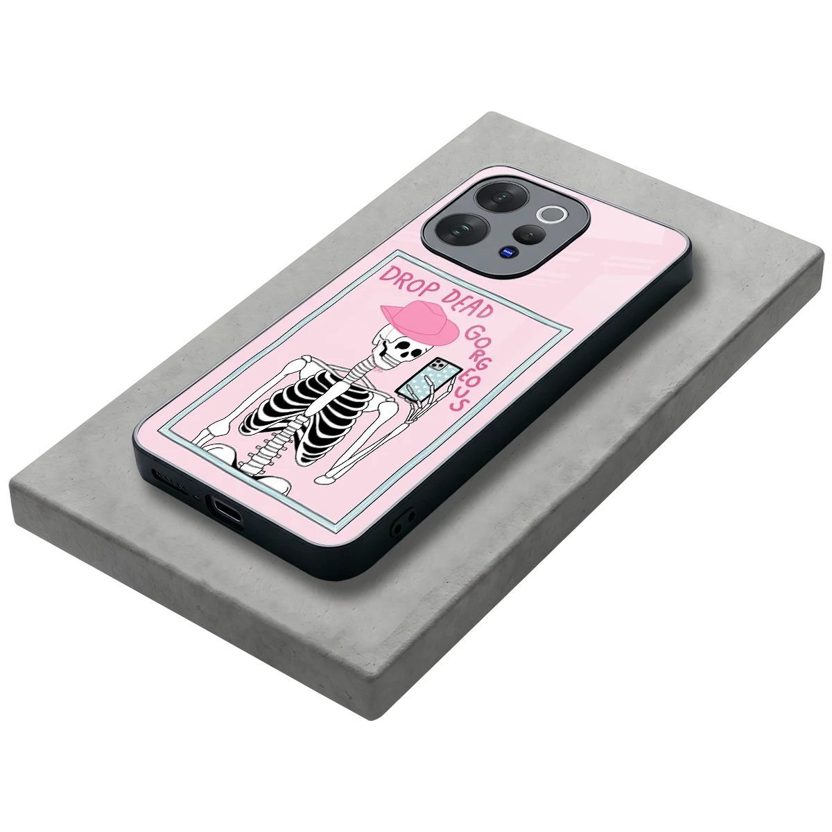 Drop Dead Gorgeous stylish phone case for vivo v70 | glossy glass and slim fit