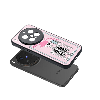 Drop Dead Gorgeous sleek vivo x300 pro cover with tempered glass back and TPU edges