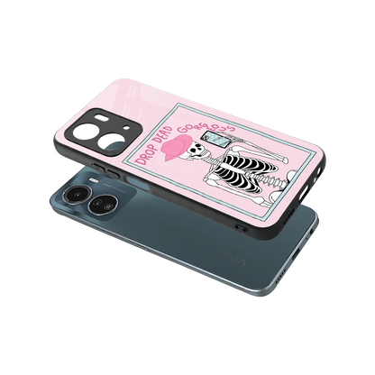 Drop Dead Gorgeous sleek vivo y16 cover with tempered glass back and TPU edges