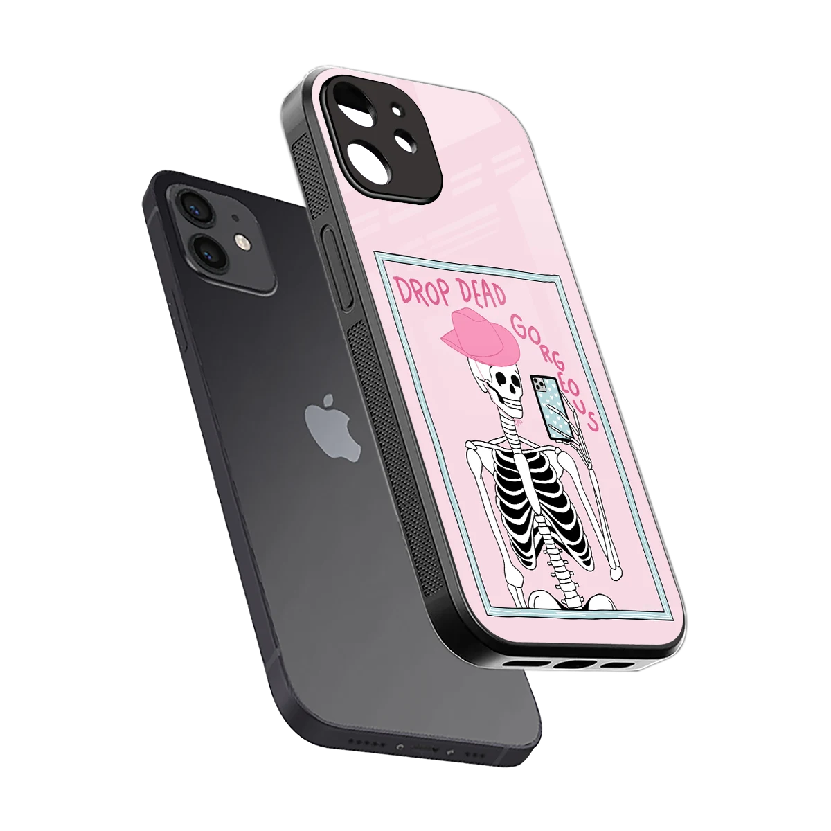 Drop Dead Gorgeous sleek iphone 12 cover with tempered glass back and TPU edges