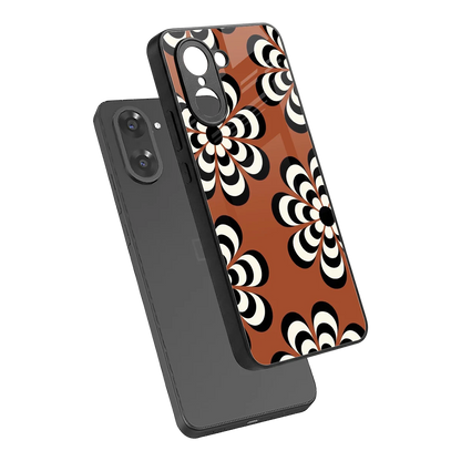 Earthy Bloom sleek oneplus nord ce5 5g cover with tempered glass back and TPU edges