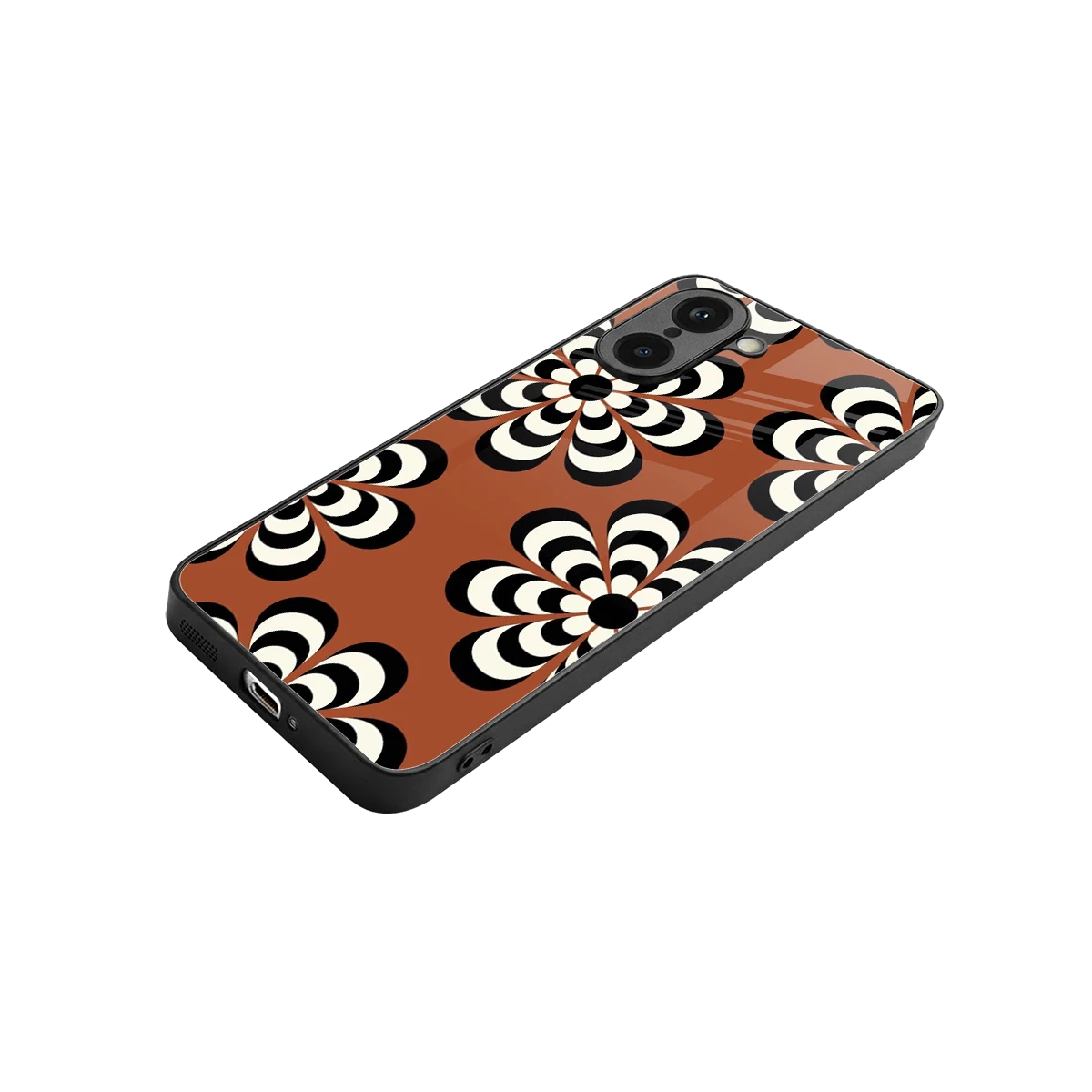 Earthy Bloom stylish phone case for oneplus nord ce5 5g | glossy glass and slim fit
