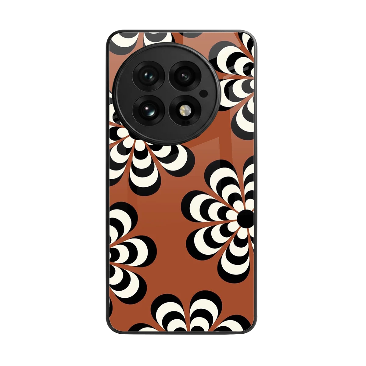 Earthy Bloom back phone cover | glass case for oneplus 13
