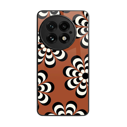 Earthy Bloom back phone cover | glass case for oneplus 13