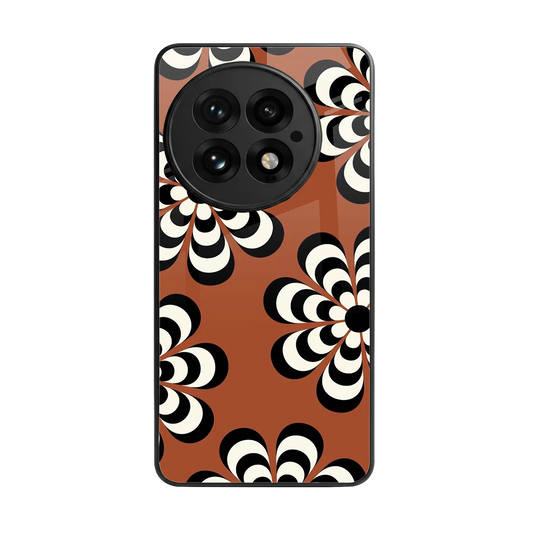 Earthy Bloom back phone cover | glass case for oneplus 13
