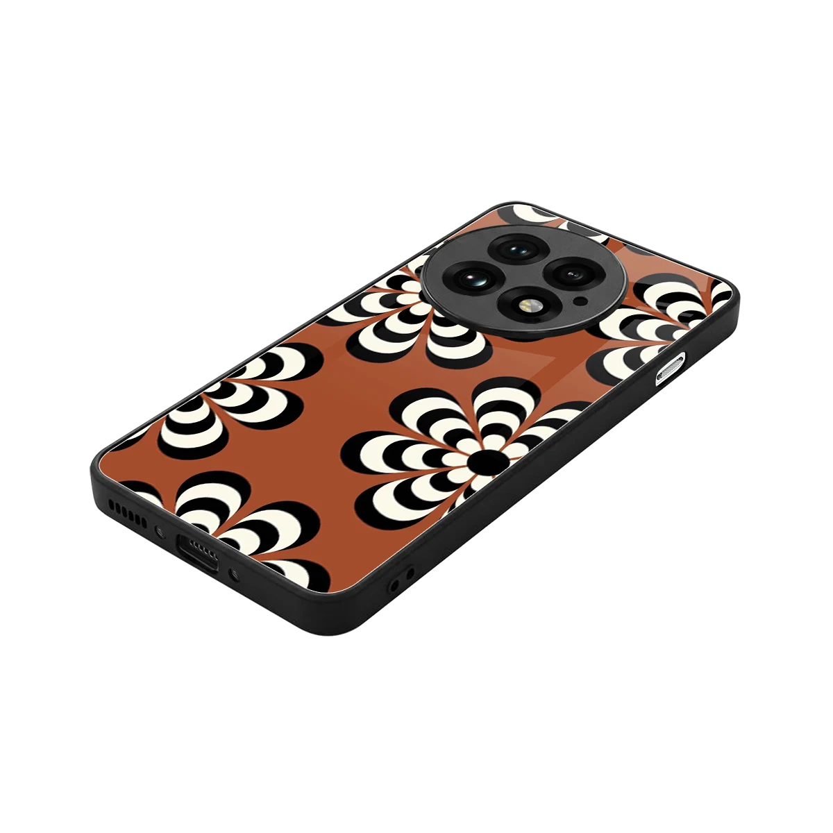 Earthy Bloom stylish phone case for oneplus 13 | glossy glass and slim fit