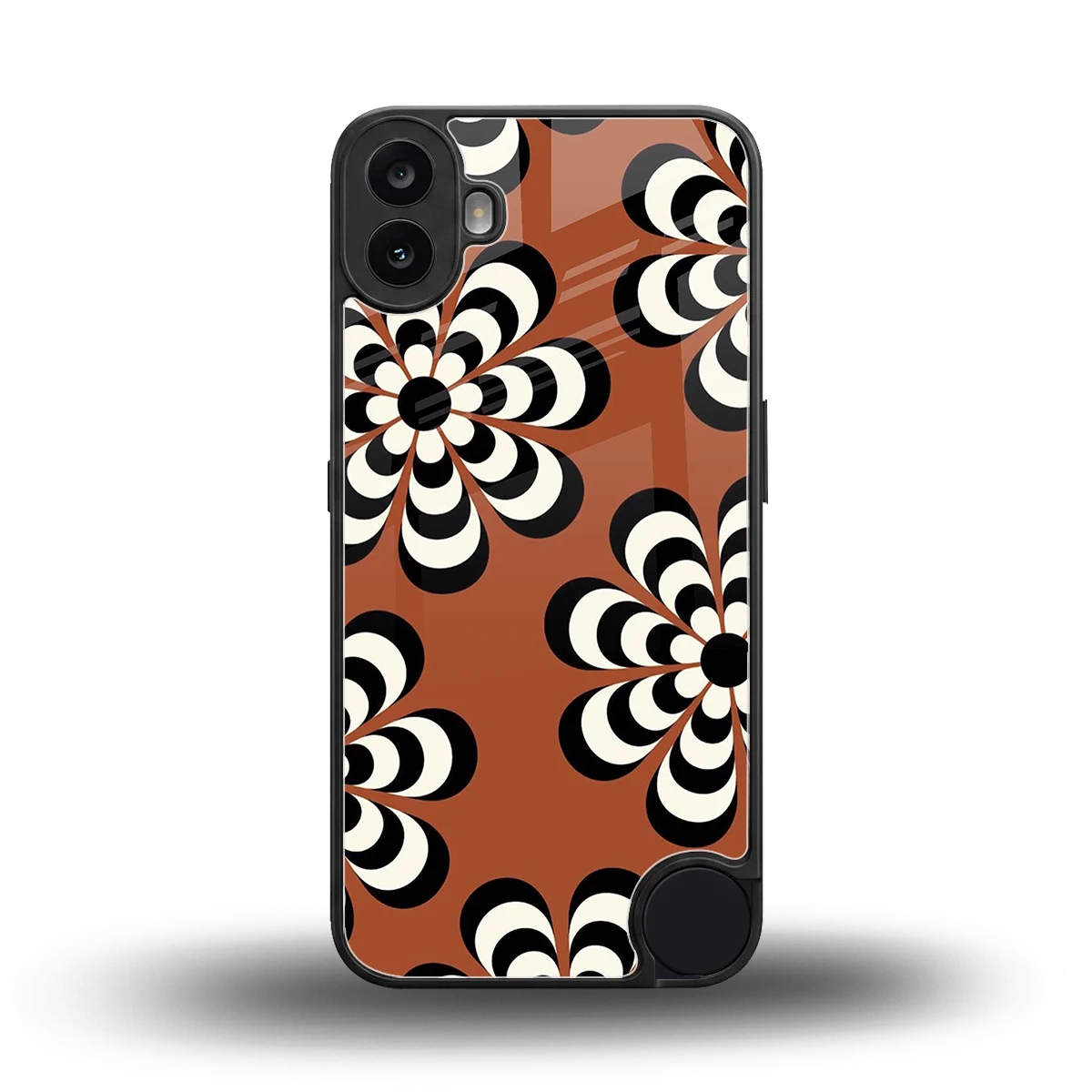 Earthy Bloom back phone cover | glass case for cmf nothing phone 1